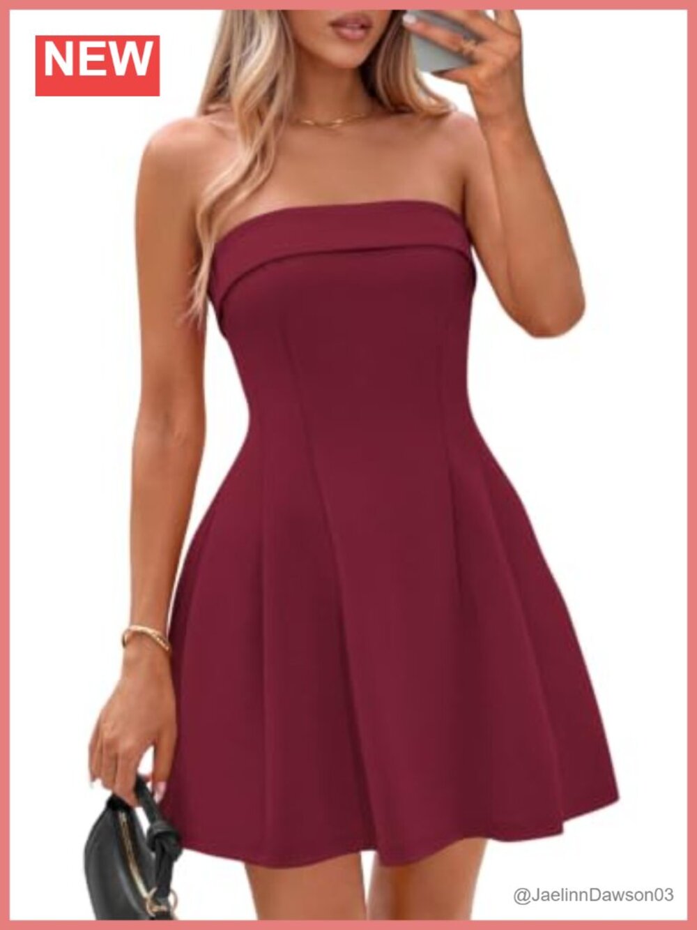 IWD Strapless Tube Mini Dress A Line Cocktail Party